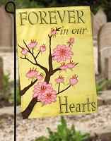 Embroidered Forever in our Hearts Cemetery Flag 