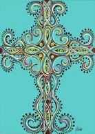 Filigree Cross Christian Flag 