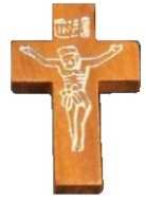 Wood Pocket Crucifix Light and Dark
