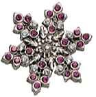 1403 Silver Snowflake Pin image