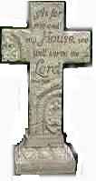 We Will Serve the Lord Resin Outside Cross