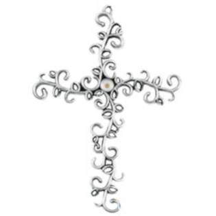 Mustard Seed Wall Cross Pewter  