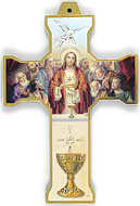 Crucifix Two Tone on Stand