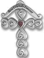 Best Friends Forever Cross Tree Ornament