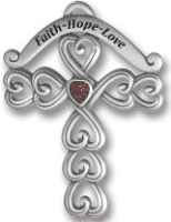Faith, Hope, Love Cross Tree Ornament