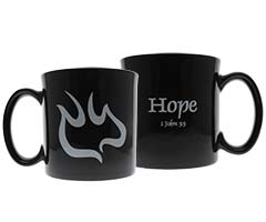 1 John 3.3 Stoneware mugs Descending Dove