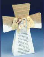 Christmas Manger Scene Tabletop Cross 