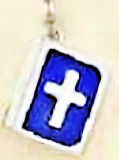 Sterling Silver Holy Bible Enamel Charm