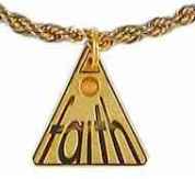 Modern gold triangle faith mustard seed Christian  bracelet