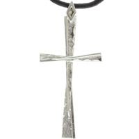 Christian Silver Twist Cross Pendant