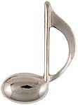 Silver Music Note Pin