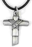 Silver Rope Cross Neck image