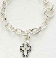 Mustard Seed Cross Dangle Bracelet