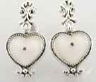 Heart Mustard Seed Earrings