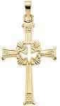 14 Karet gold confirmation cross pendant