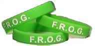 frog silicone bracelets green