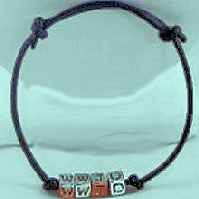 WWJD Silver Blocks Bracelet  