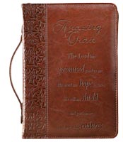 Amazing Grace Leather Bible Cover 