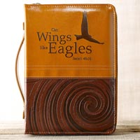 Isaiah 40:31 Leather Bible Cover 