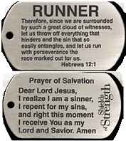 Runner Christian Dog Tag 