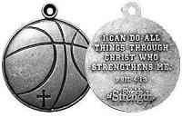 Round Basketball Dog Tag Christian 