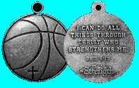 Christian Basketball Dog Tag