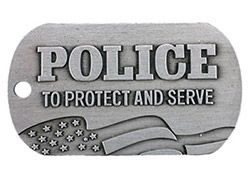 Police Pewter Dog Tags Protect and Serve