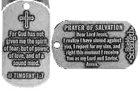 II Timothy 1:7 Plan of Salvation Dog Tag