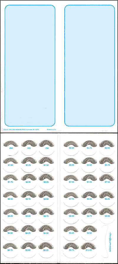 ten dollar quarter coin folders for fundraising for any church food pantry