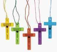 Plastic Cross Necklaces for children or adults