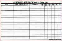 Church Attendance Pads Black Covers