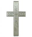 God Loves You Metal Pocket Cross