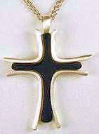 Silver and Black Pectoral Cross