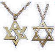 Gold Jewish Star of David, necklace