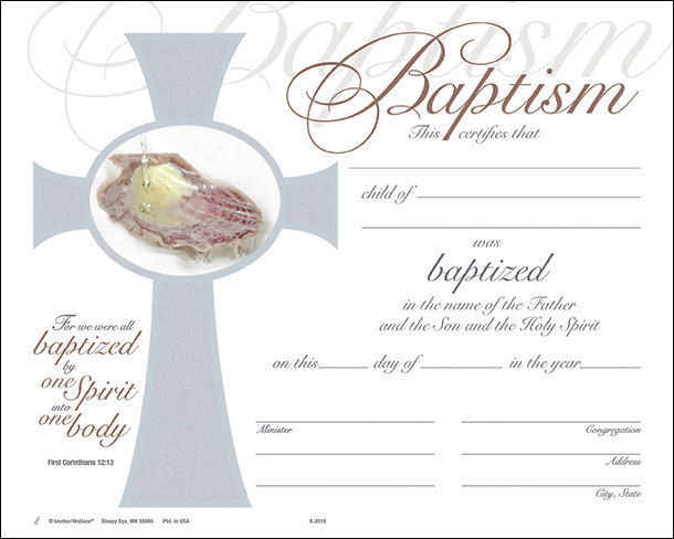 Child Baptism Certificate