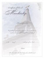 Church Deluxe Membership Certificate
