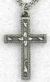 Pewter Cross with Flowers