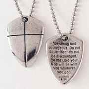 Sterling Silver Mustard Seed Cross Dogtag Necklace