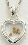 heart mustard seed necklaces