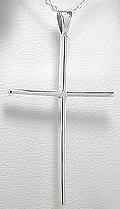 cross necklace sterling silver long
