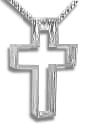 4012 Sterling Silver Open Cross