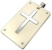 Stainless steel Cross on resin dog tag