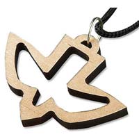 Spirit Dove Wood Necklace 