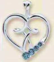 Heart with Cross Necklace with Swarawarski Crystals