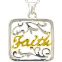 Faith Word Pendant Necklace  