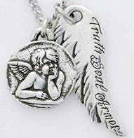 Truth Angel Silver Fashion Necklace 