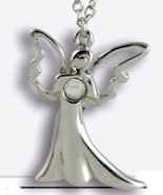 Angel Pendant With Lord's Prayer  Silver