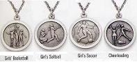 Sterling Silver Woman's Sports Christian  Necklaces 