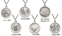 Sterling Silver Men's Christian Sports Necklaces