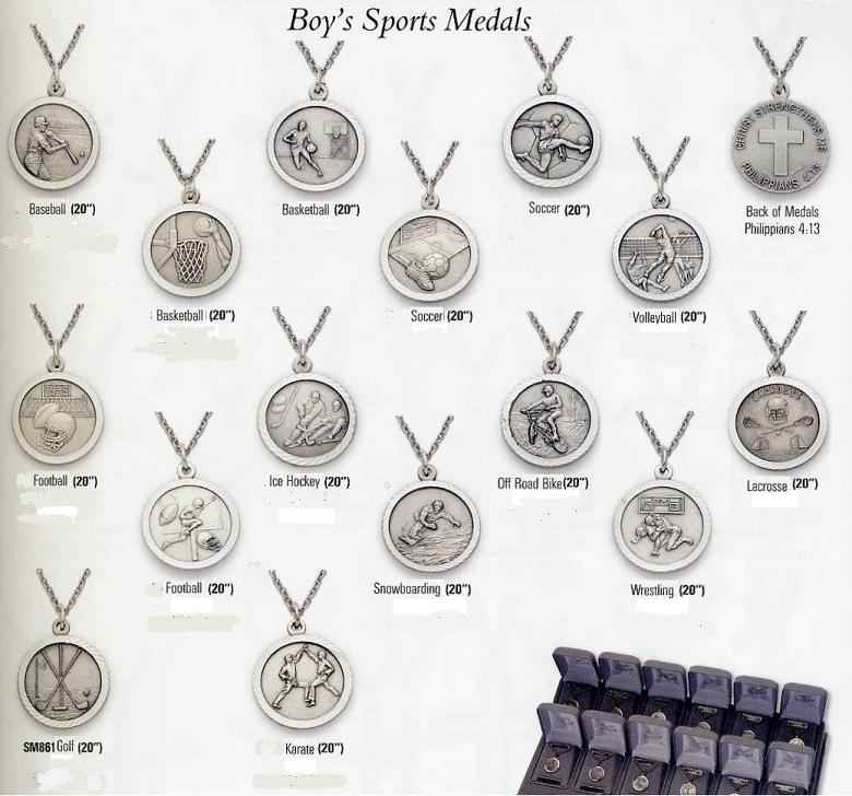Men's sports necklaces Football baseball soccer